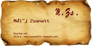 Máj Zsanett névjegykártya