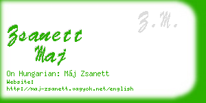 zsanett maj business card