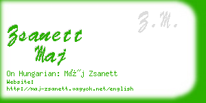 zsanett maj business card
